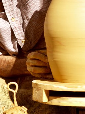 Man making potery